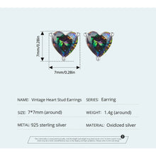 Vintage Heart Stud Earrings