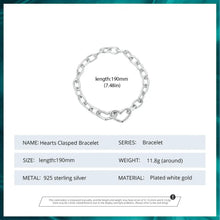 Hearts Chain Bangle Bracelet