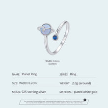 Opal Blue Planet Opening Ring