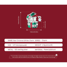 Christmas Gift Bear Box Charm