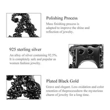 Dark Rose Letter A Charm