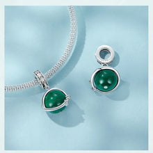 Natural Green Malachite Star Pendant Moon Bead