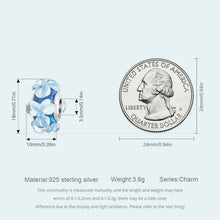 Blue Flower Murano Charm