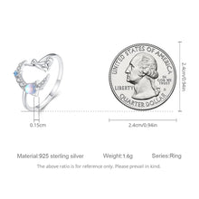 Lovely Moon Cat Moonstone Open Rings