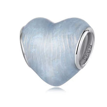Blue Ocean Heart Charm