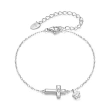 Cross Style Zircon Chain Bracelet