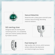 Natural Green Malachite Star Pendant Moon Bead