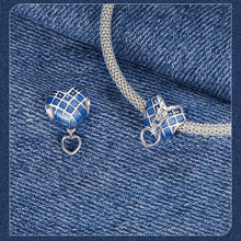 Heart Zipper Denim Charm
