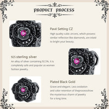 Gothic Black Rose Bead