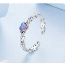 Opal Retro Pattern Ring