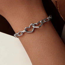 Hearts Chain Bangle Bracelet