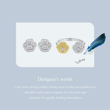 Cute Two tone Pet Paw Open Ring