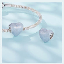 Blue Ocean Heart Charm