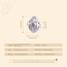 Bowknot Murano Glass Bead Charm