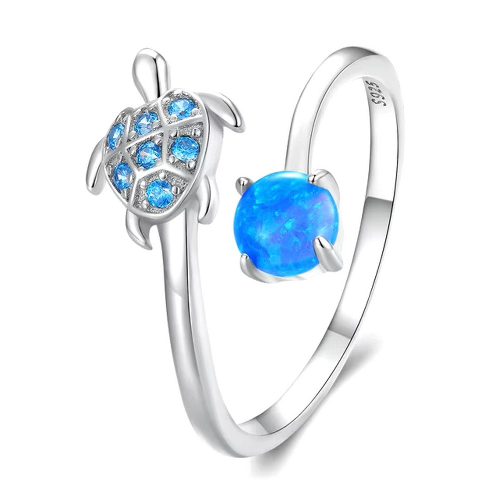 Blue Turtle Open Ring