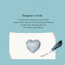 Blue Ocean Heart Charm