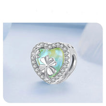 Four-Leaf Clover Glass Charm Bead