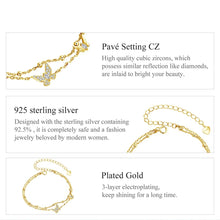 Double Layer Butterfly Charm Bracelet