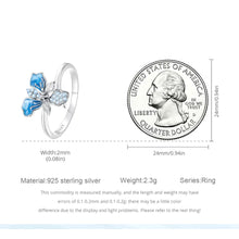 Blue Iris Flower Open Ring