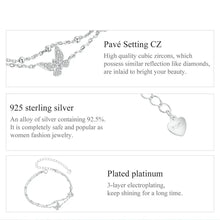 Double Layer Butterfly Charm Bracelet