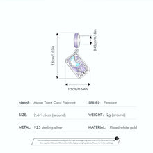 Moon Tarot Card Pendant Charm