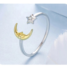 Moon Zircon Star Open Ring