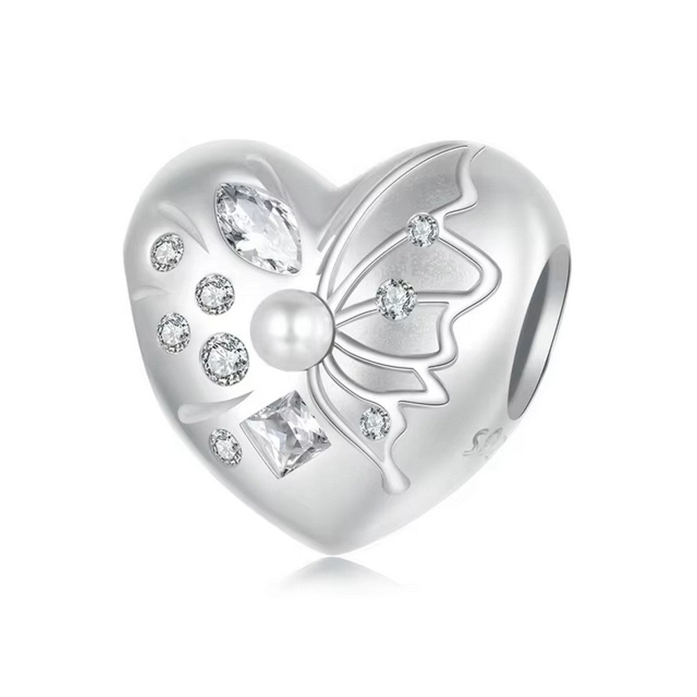 Dreamy Heart Butterfly Charm