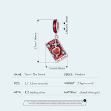 Tarot Cards The Sword Charm Pendant