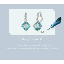 Blue-green Tourmaline Earrings