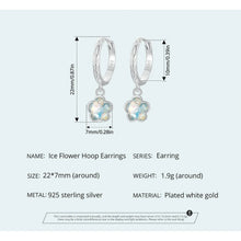 Ice  Flower Hoop Earrings