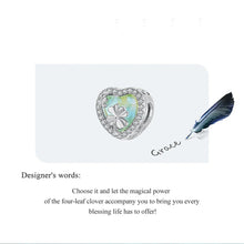 Four-Leaf Clover Glass Charm Bead
