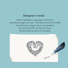 Double Horse Charm Hollow Celtic Knot