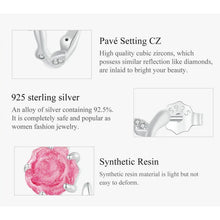 Pink Blue Rose Stud Earrings