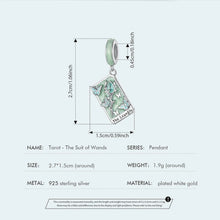 Tarot Cards The Suit of Wands Charm Pendant