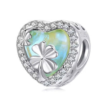 Four-Leaf Clover Glass Charm Bead