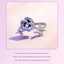 Butterfly Pansy Open Ring