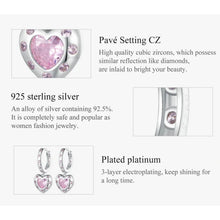 Pink Heart Earrings