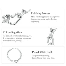 Hearts Chain Bangle Bracelet