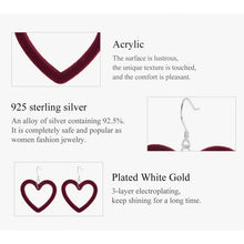 Velvet Heart-shaped Earrings