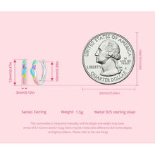 Rainbow Heart Hoop Earrings