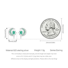 Star Moon Stud Green Earrings