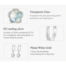 Ice  Flower Hoop Earrings