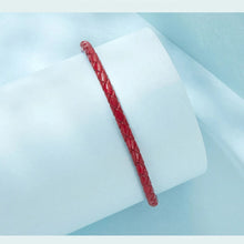 Flower Heart Lock Leather Rope Bracelet