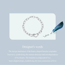 Hearts Chain Bangle Bracelet