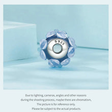 Blue Flower Murano Charm