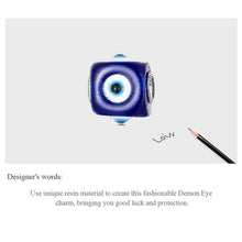 Dark Blue Demon Eye Amulet Charm Bead