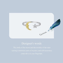 Moon Zircon Star Open Ring