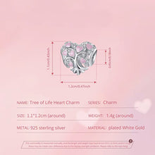 Tree of Life Heart Charm