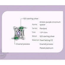 Artistic Purple Zircon Spacer Charm