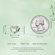 Green Butterfly Heart Charm
